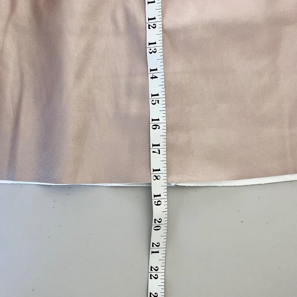 Marc New York Size M Light Pink Metallic Faux Leather Skirt Belt Zippers NWT - Picture 13 of 13